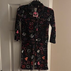 Joe Boxer Black and Pink Kids Pajama Set